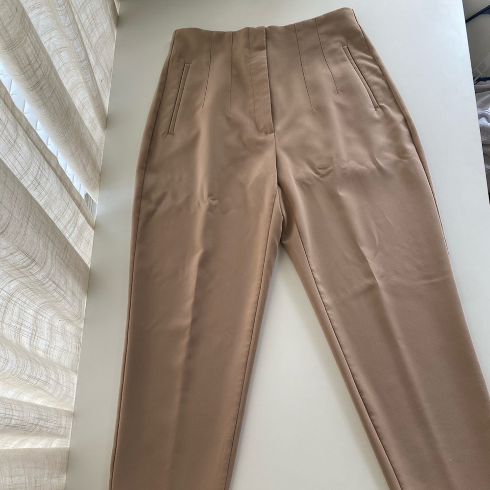 Zara | High waisted pants cream